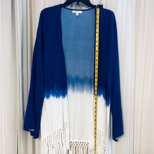 Adorable blue and white cover-up